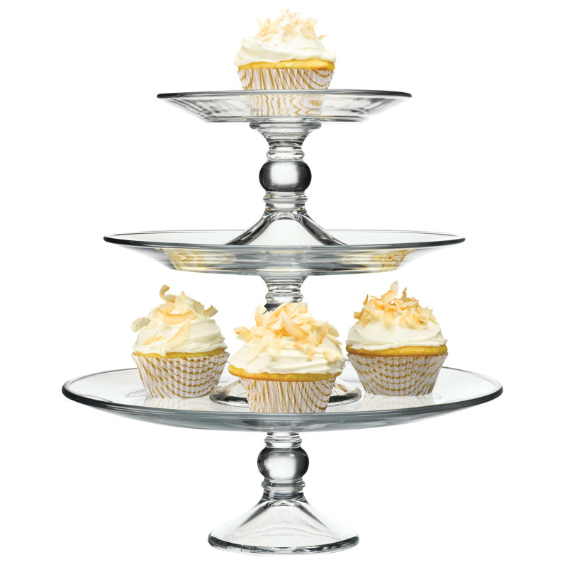 Libbey Selene 3 Tier Glass Footed Server Set Wayfair